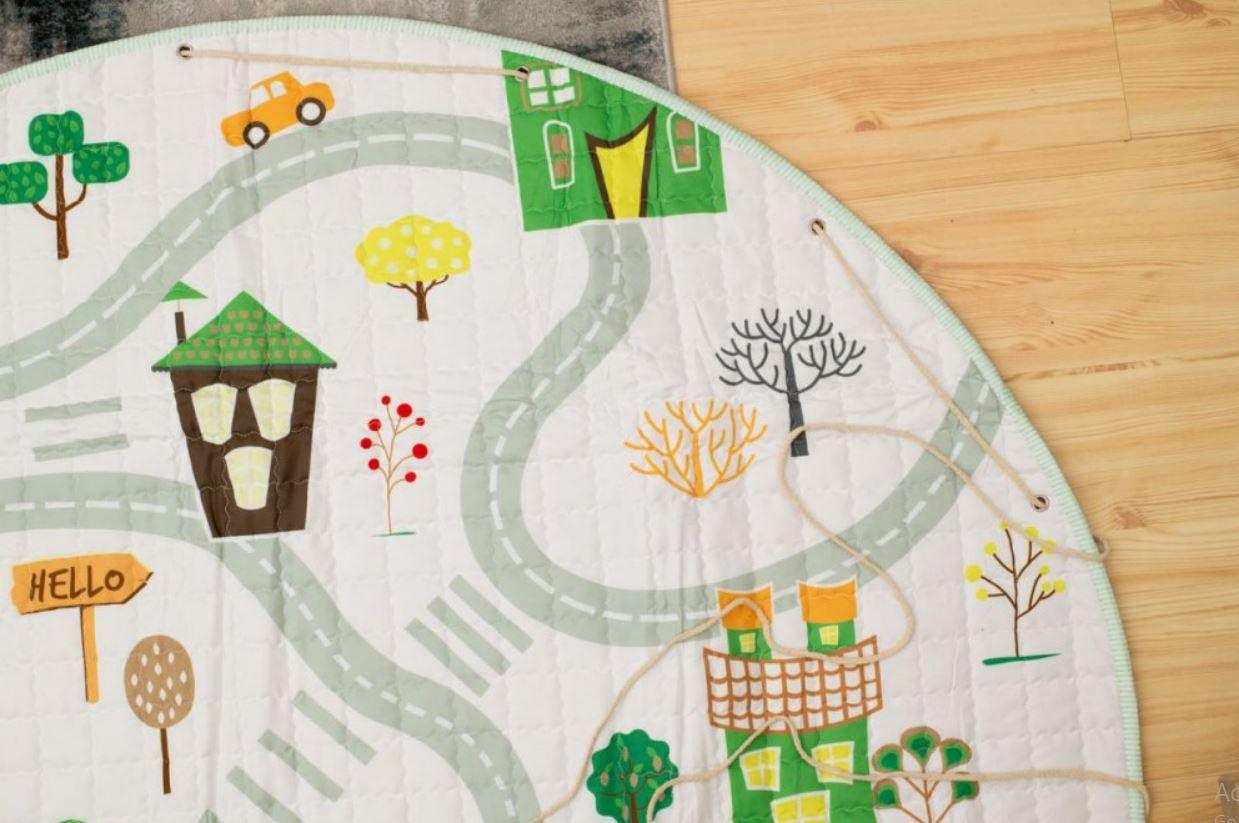 Children City Play Mat | Toys Organizer Bag - Leah