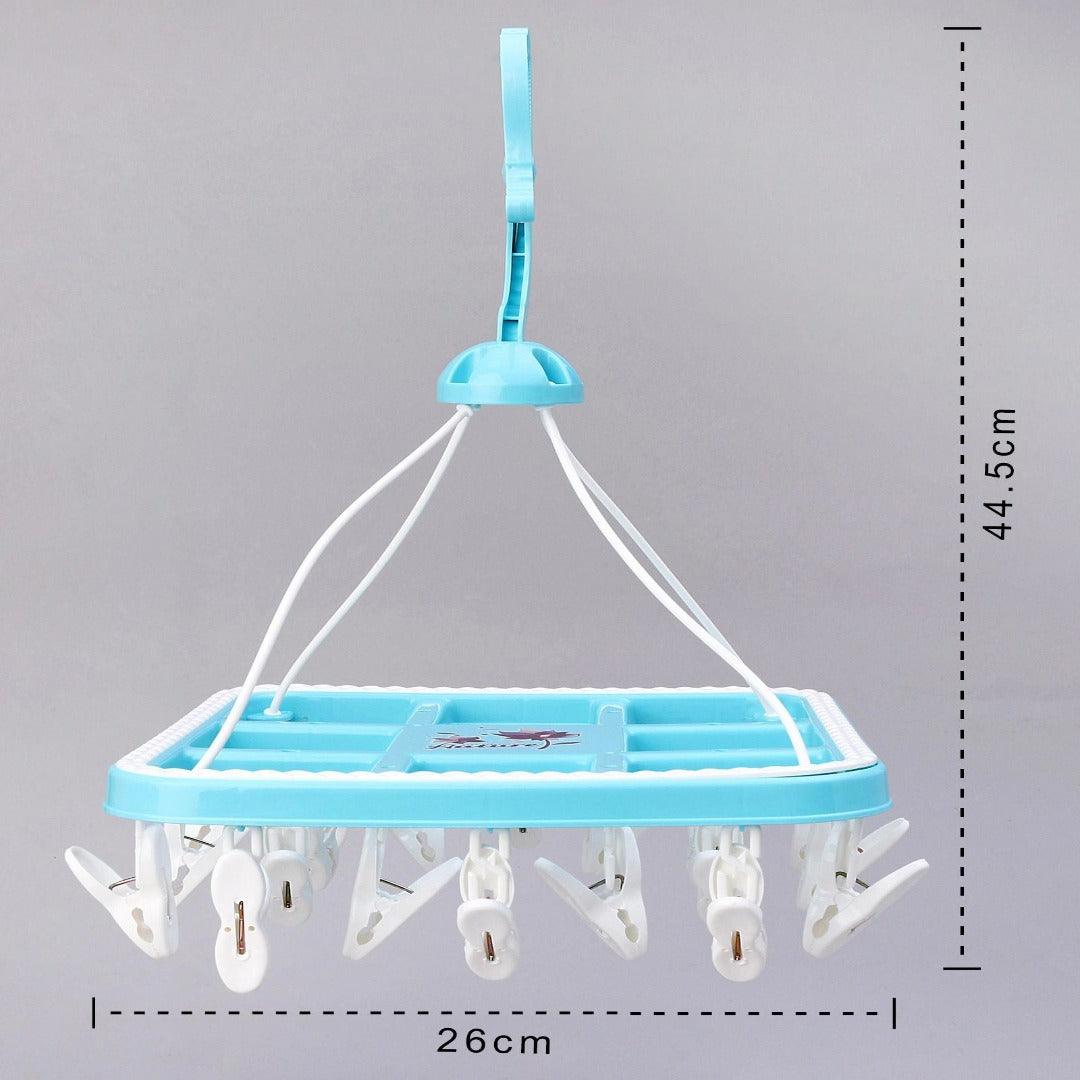 Clothes Hanger with 20 Pegs - Blue - Leah