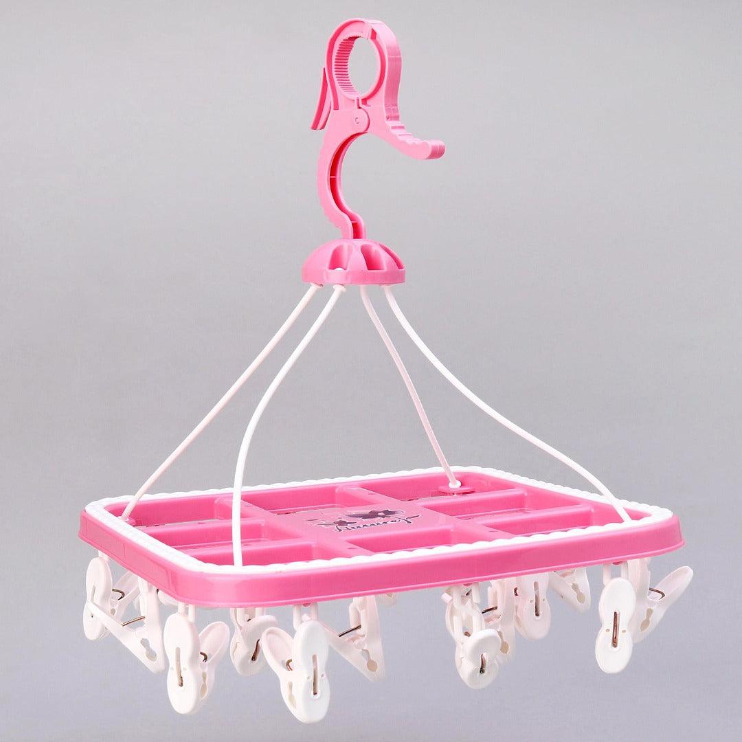 Clothes Hanger with 20 Pegs - Pink - Leah