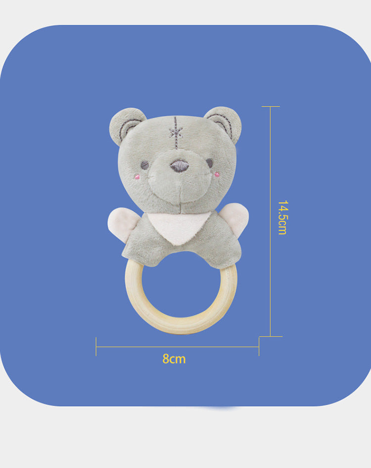 Wooden Ring Rattle - Bear