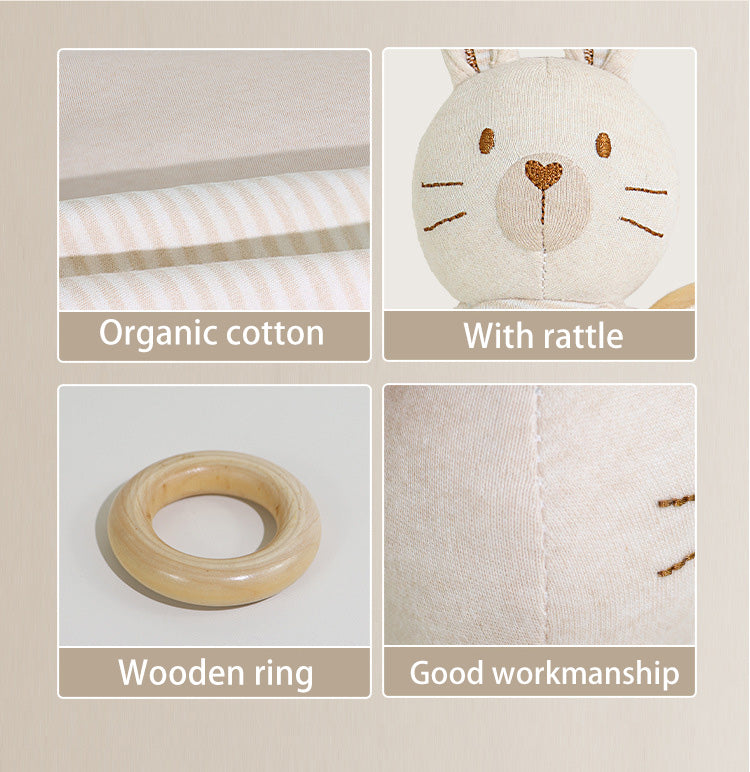 Organic Cotton Rattle - Elephant