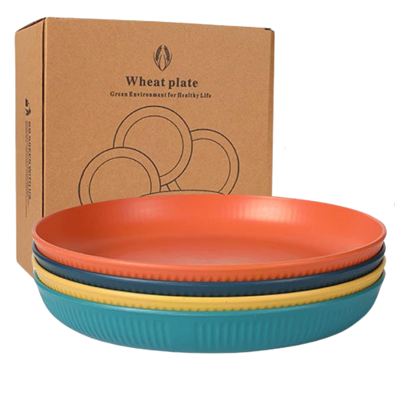 Wheat straw 4pc Plate set