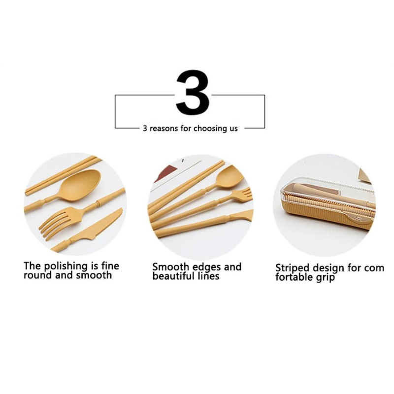 Wheat straw 16pc Cutlery set