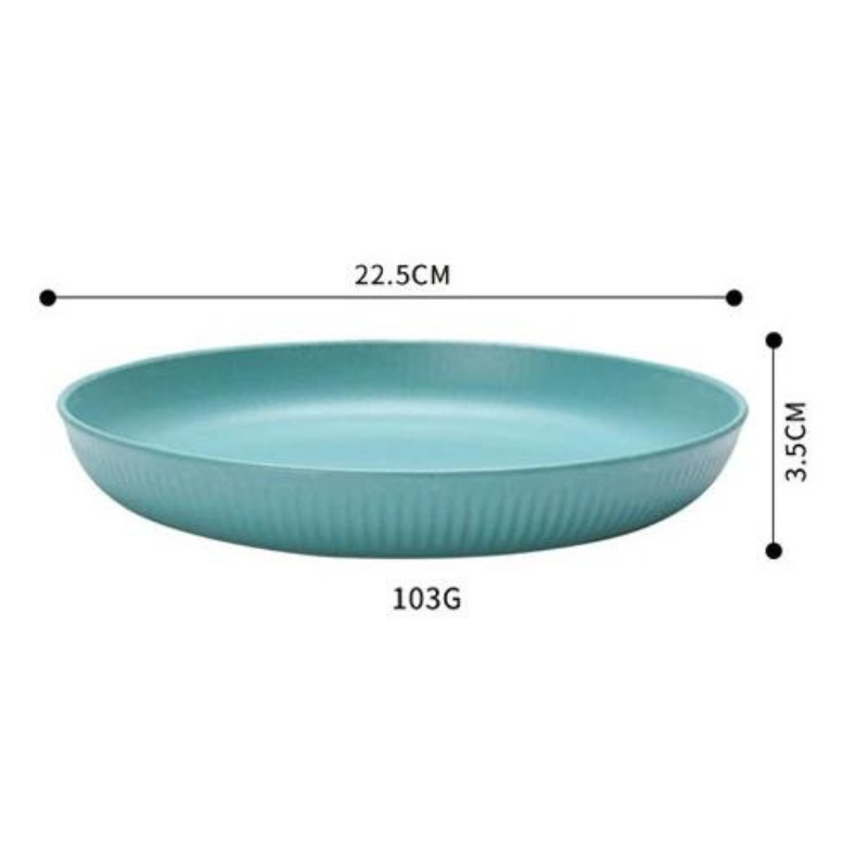 Wheat straw 4pc Plate set