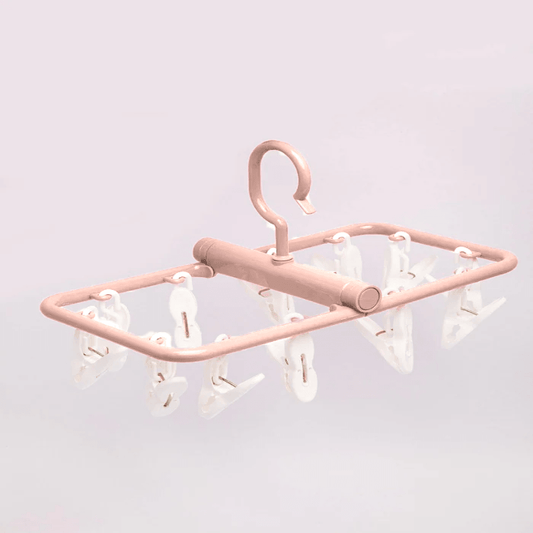 Clothes Hanger with 12 Pegs - Foldable & Cross - Leah