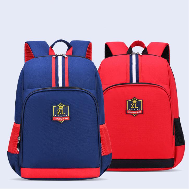 Inverted Stripes Backpack - Red - Leah