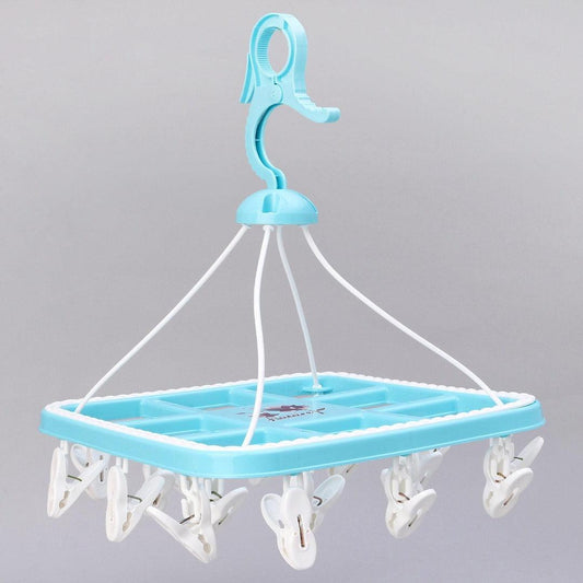 Clothes Hanger with 20 Pegs - Blue - Leah