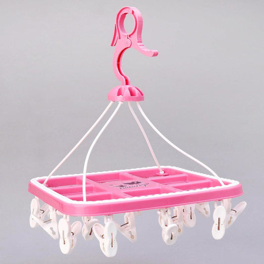 Clothes Hanger with 20 Pegs - Pink - Leah