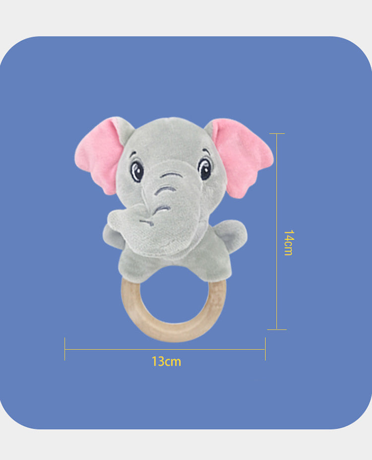 Wooden Ring Rattle - Elephant