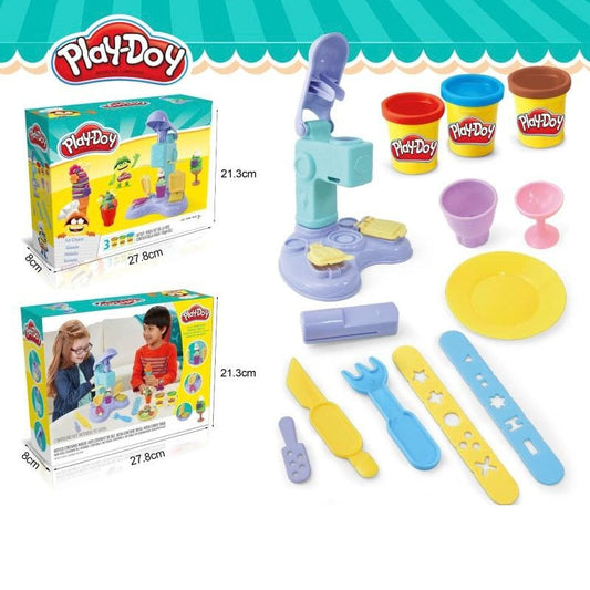 Play-Doh | Ice Cream Machine Set | Purple | 15 Pcs