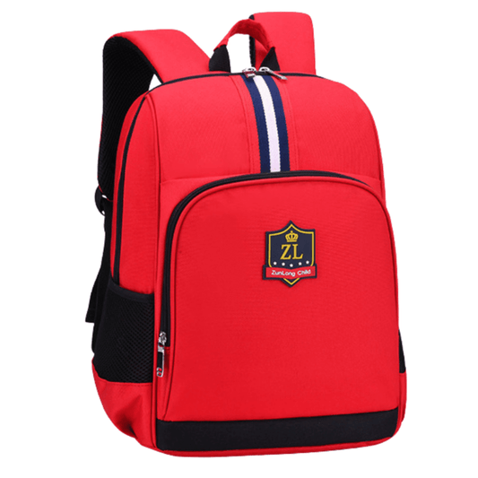 Inverted Stripes Backpack - Red - Leah