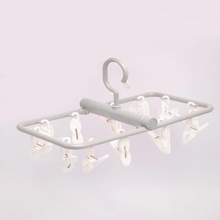 Clothes Hanger with 12 Pegs - Foldable & Cross - Leah